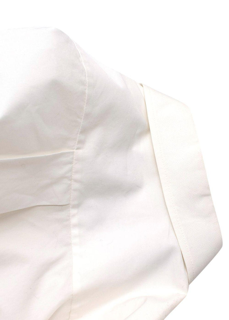 Celine White Collared Cotton Shirt
