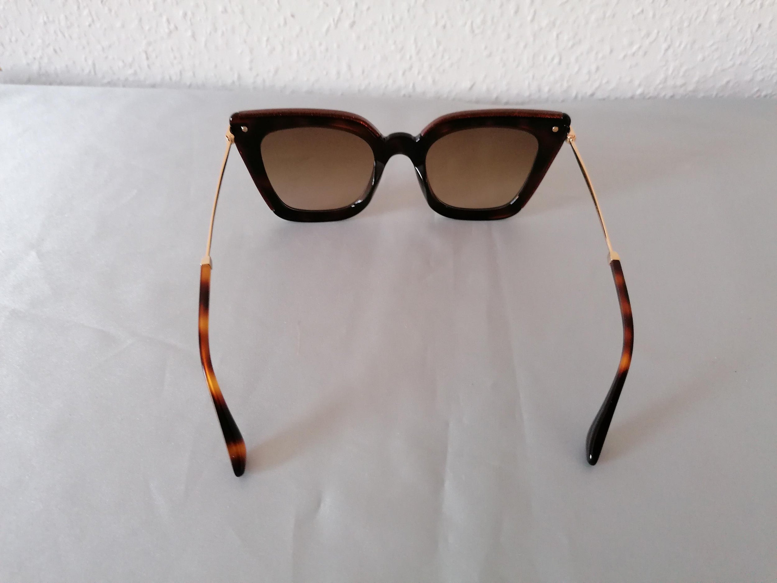 Dark Havana & Glitter Square Frame Sunglasses