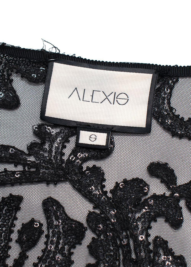 Alexis Embellished Black Maxi Dress