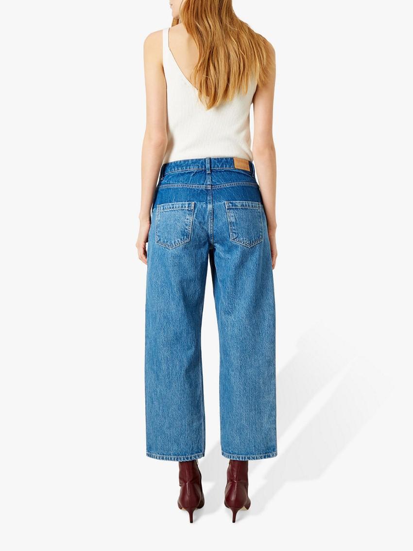 Iden Virginia Boyfriend Mid Blue Shadow Wash Jeans