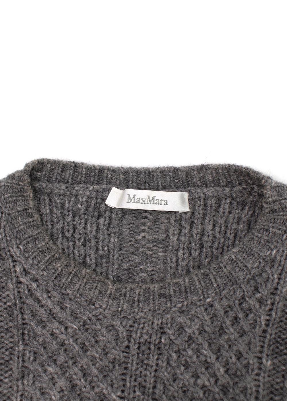 Max Mara Grey Wool Blend Jumper