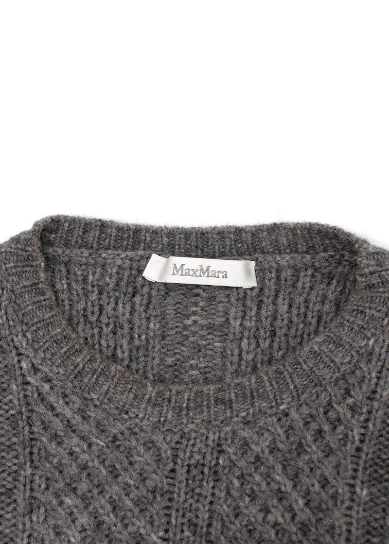 Max Mara Grey Wool Blend Jumper