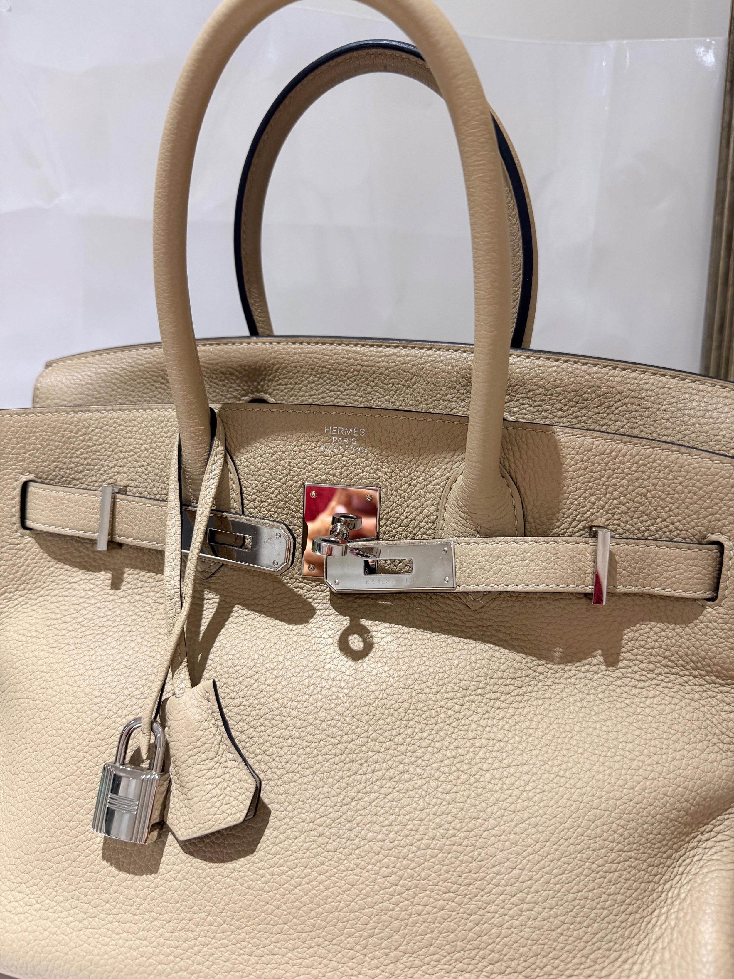 Hermes Trench Togo Leather Birkin 30 Bag