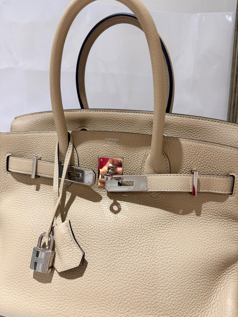 Hermes Trench Togo Leather Birkin 30 Bag
