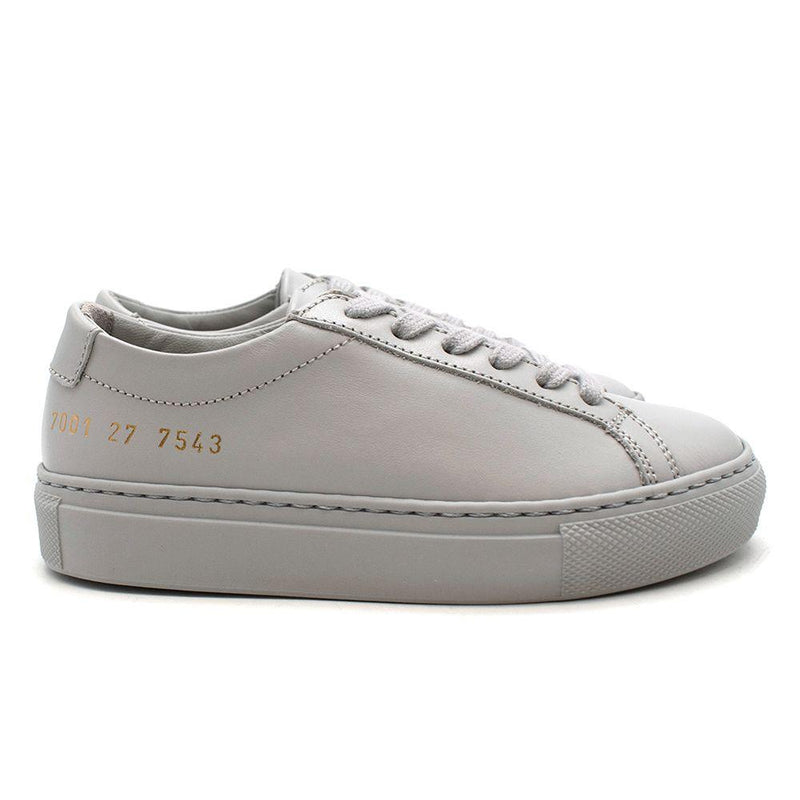 Achilles Grey Leather Trainers