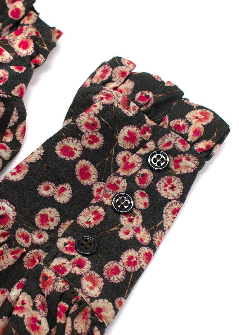 Isabel Marant Pink Floral Print Silk Blouse