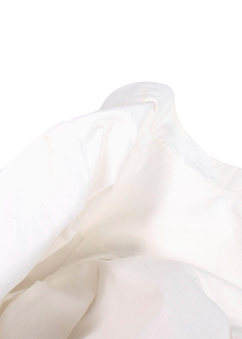 Chloe Drawstring White Cotton Tunic Dress