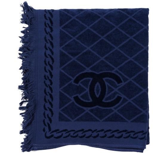 Blue Terry Cotton CC beach Towel