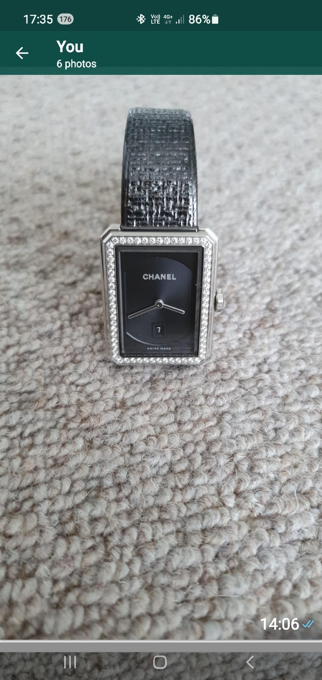 Chanel BOY.FRIEND Tweed Diamond Set Watch