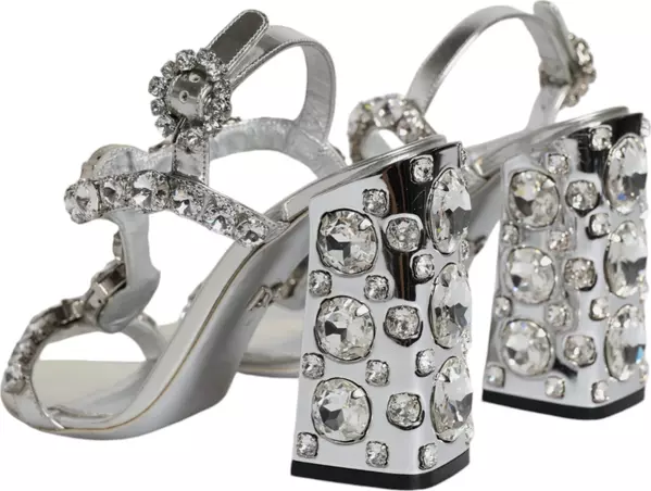 Dolce & Gabbana Embellished Silver Sandals