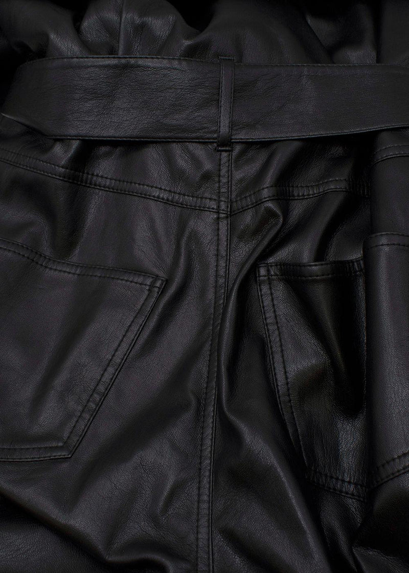 Ashton Black Faux Leather Jumpsuit