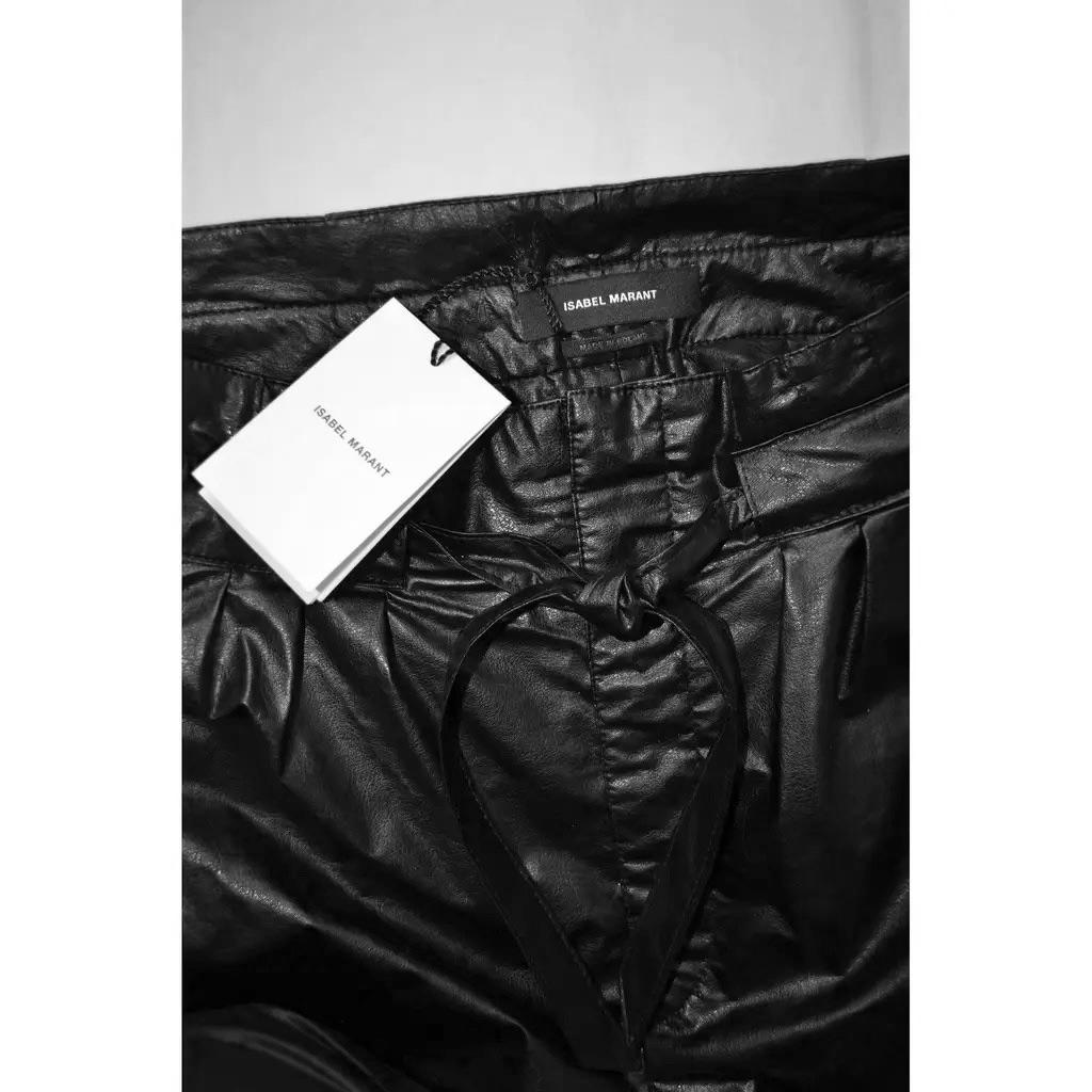 Isabel Marant Coated Black Fabric Pants