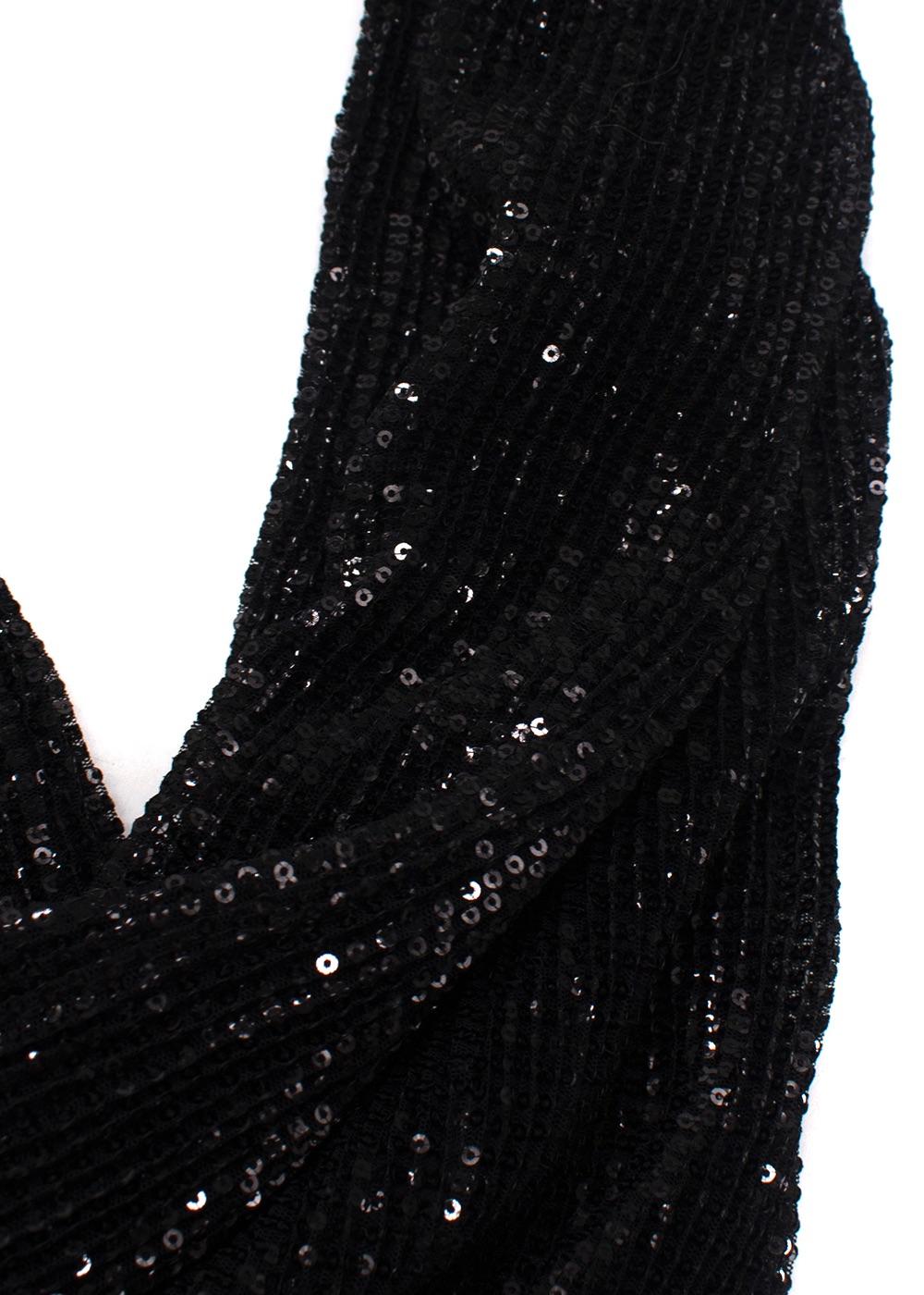 Georgia Alice  Black Sequin Sheer  Night Pageant Dress