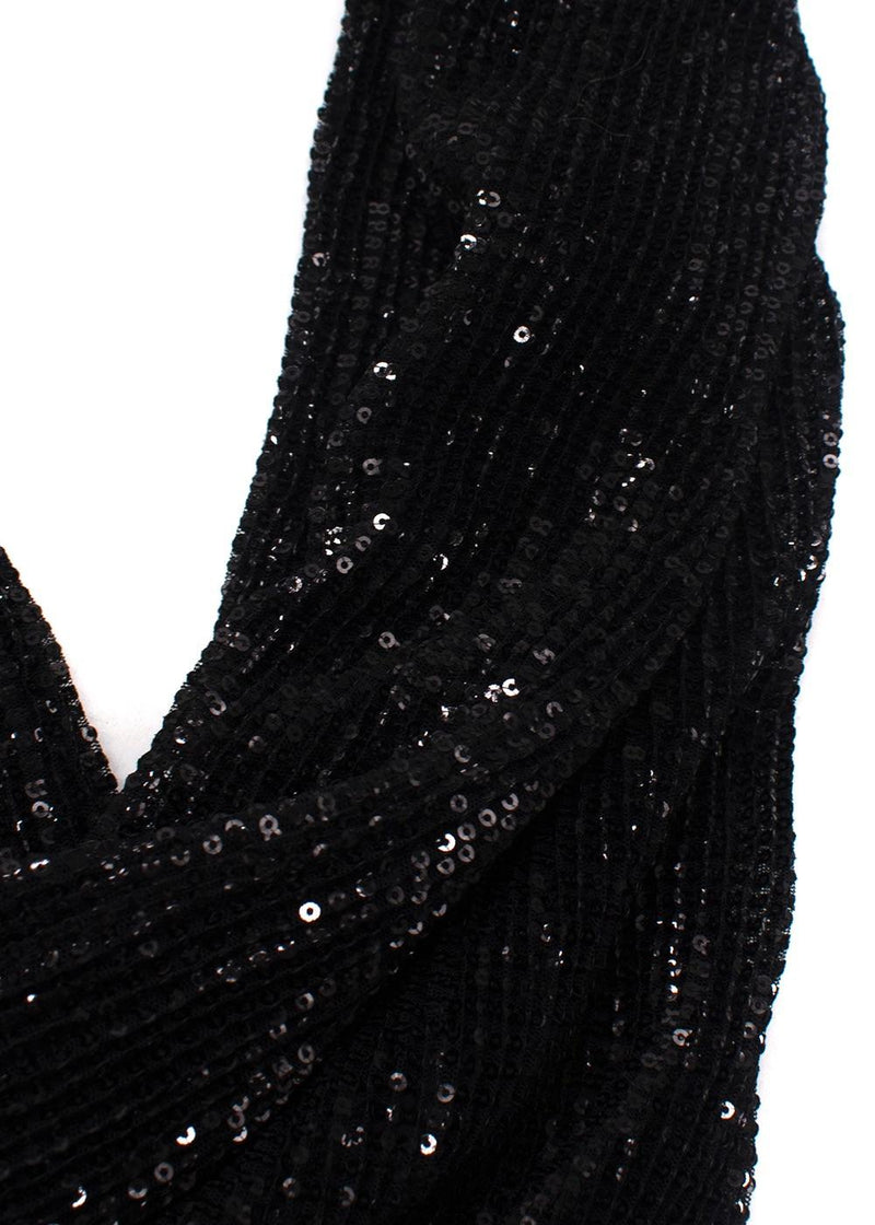 Georgia Alice  Black Sequin Sheer  Night Pageant Dress