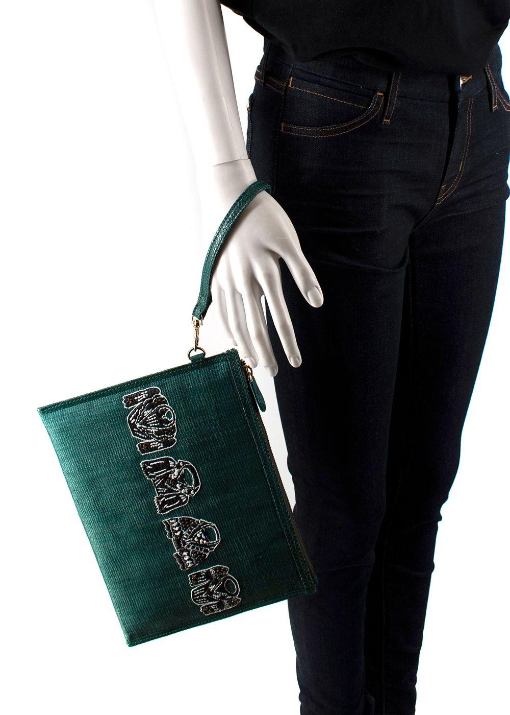 Ilha Green Letizia Aquamarine Pouch