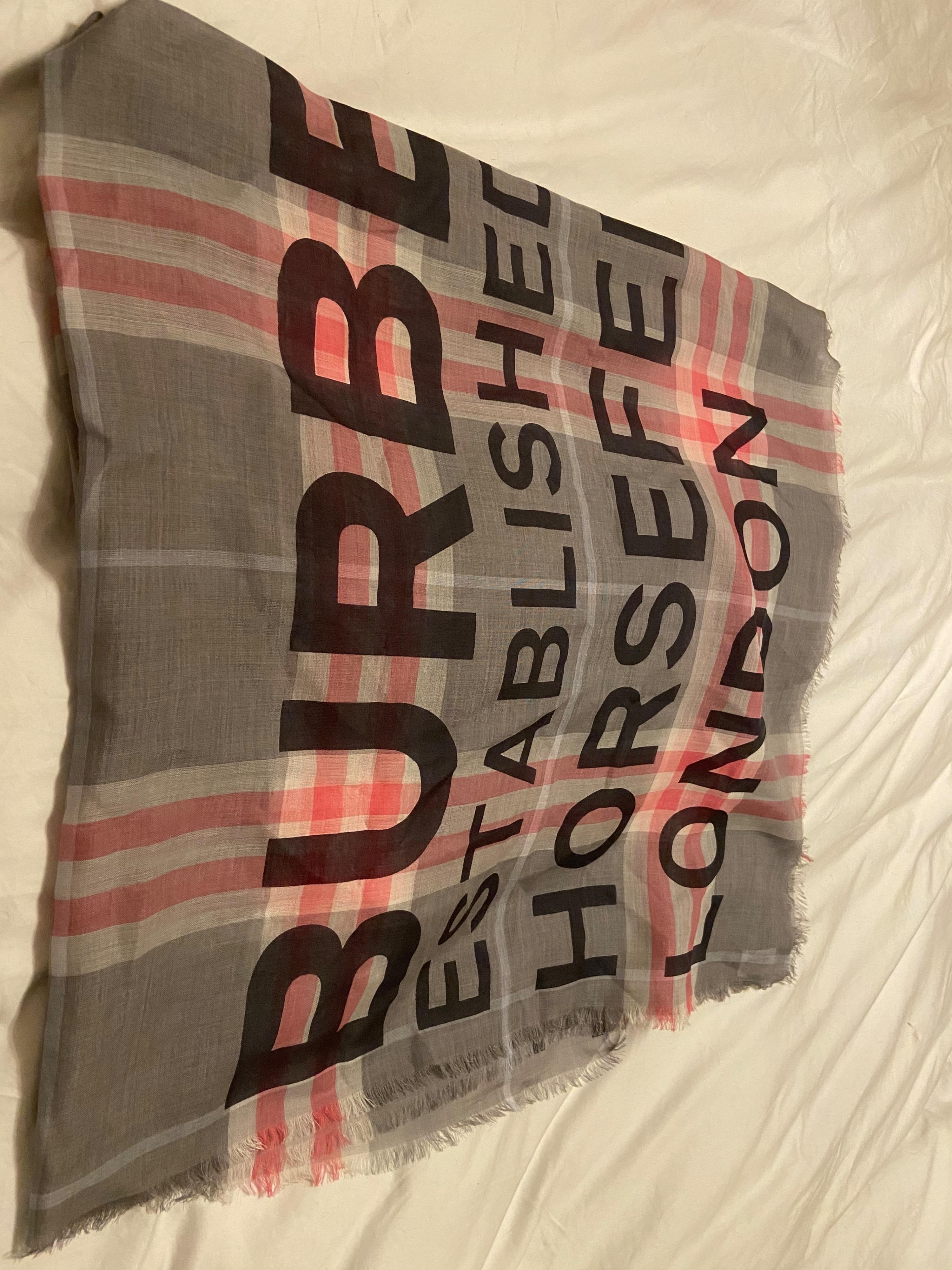 Pink & Grey Horseferry Check Scarf