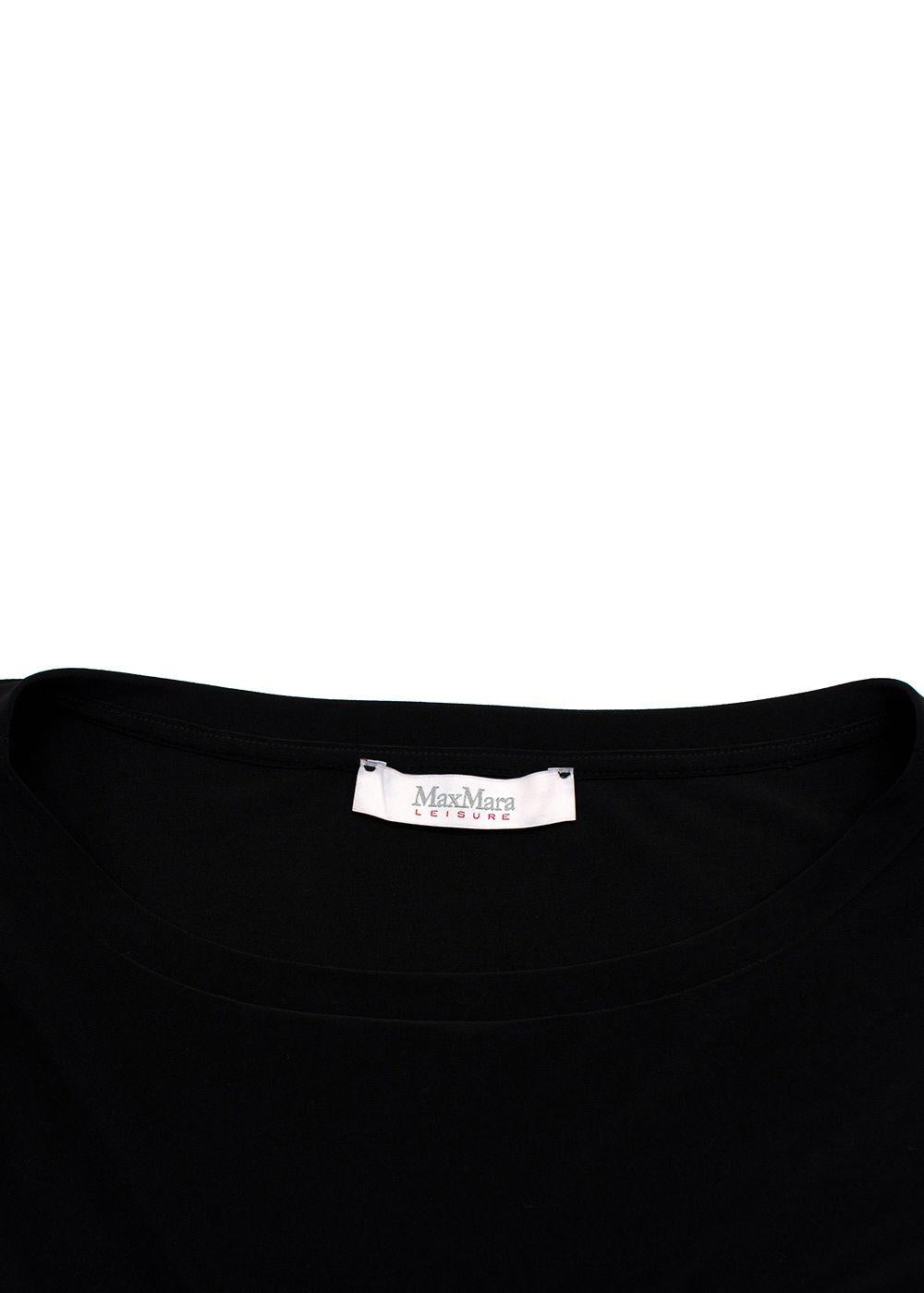 MaxMara Black 3/4 Length Sleeve Top