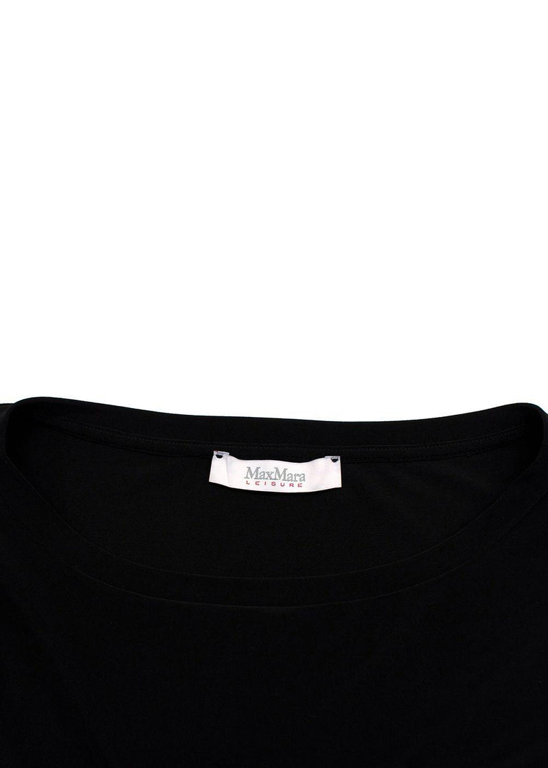 MaxMara Black 3/4 Length Sleeve Top