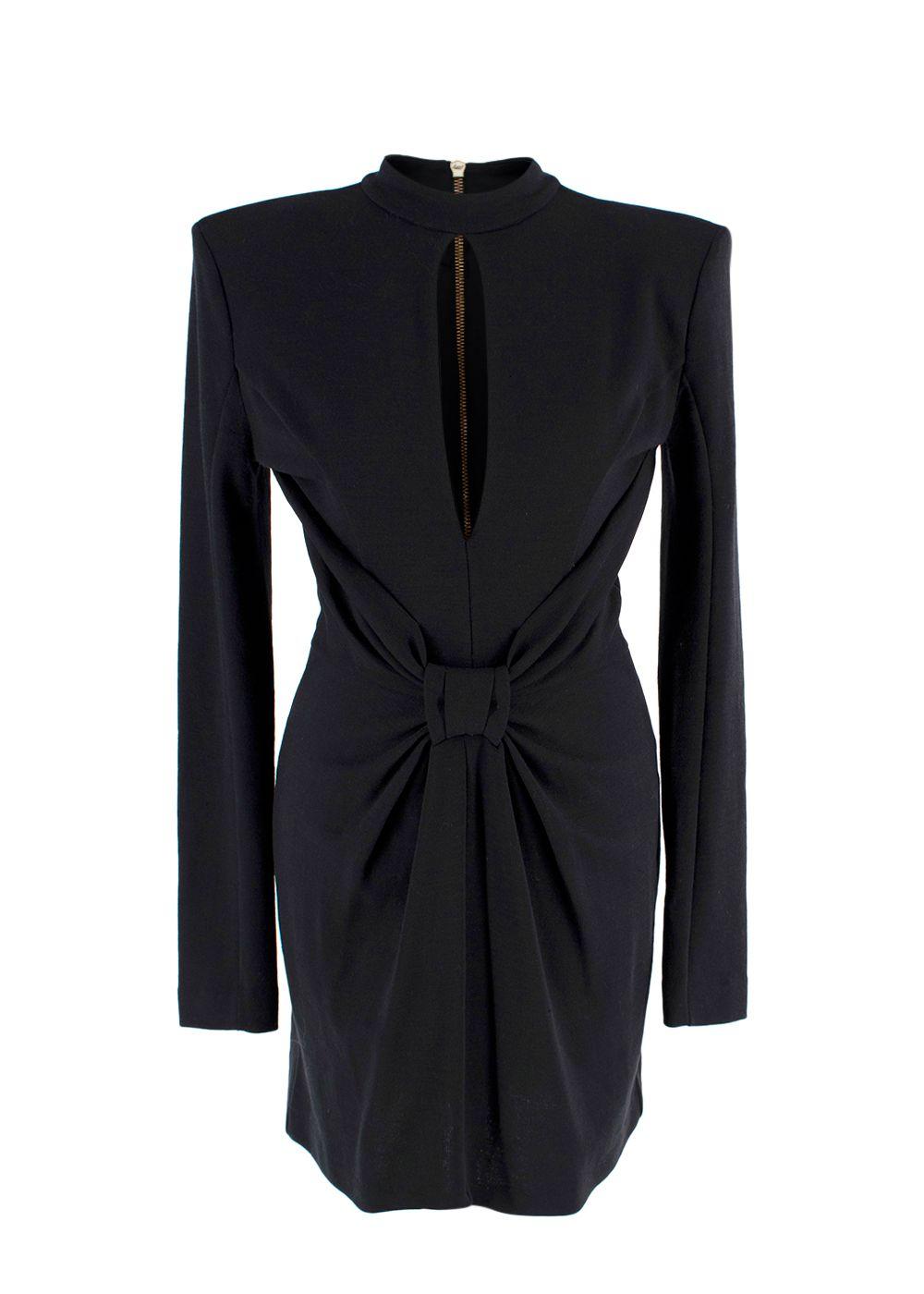 Balmain Black Bow Mini Dress