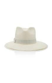 Cream Fine Straw Fedora Hat