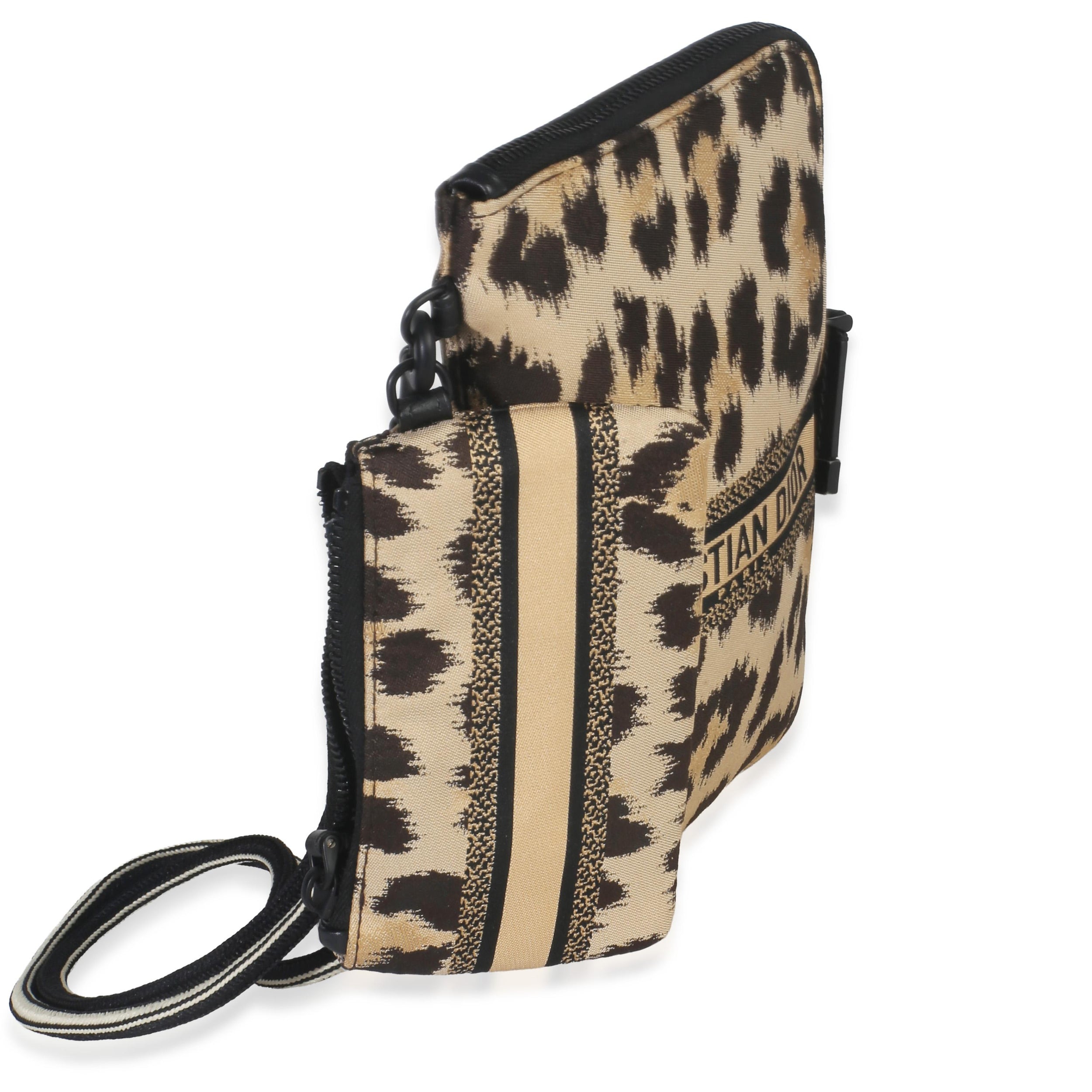 Christian Dior Leopard Technical Fabric DiorTravel Pouch Set