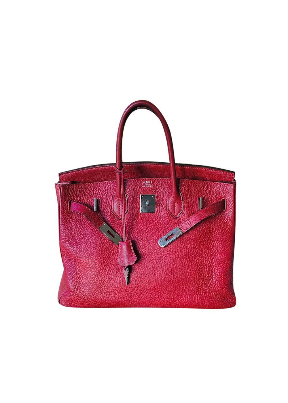 Red Togo Leather Birkin 35 PHW