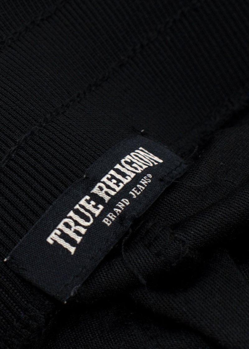 True Religion Black Velour Cuffed Joggers