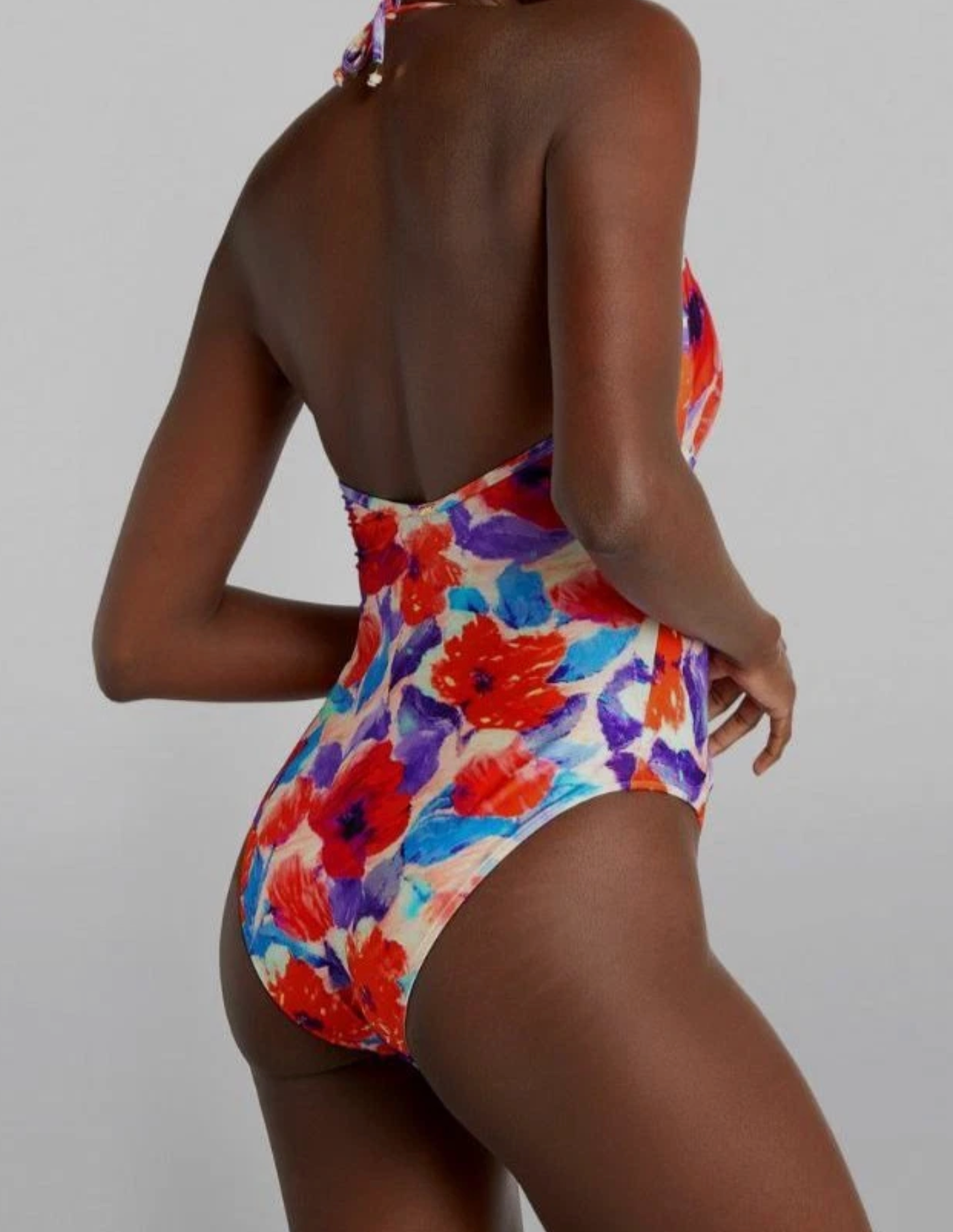 PatBO Floral Violent Plunge One Piece Swimsuit