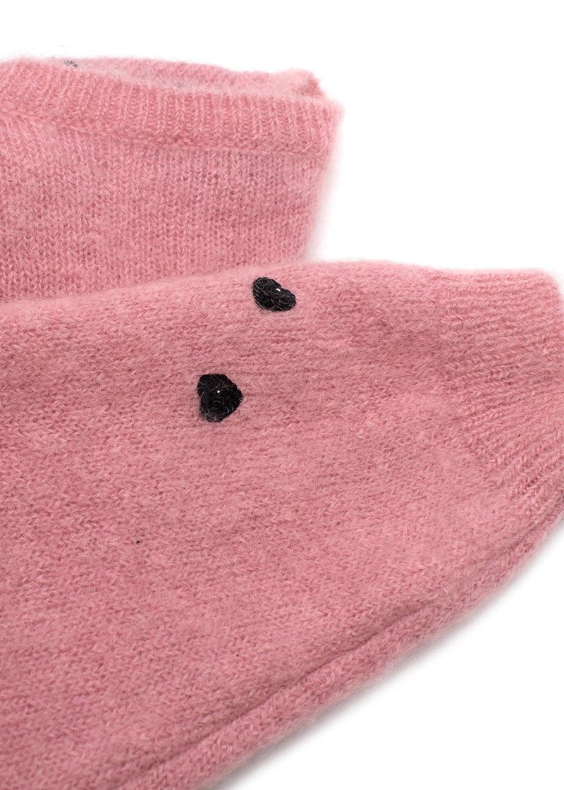 Valentino Pink Sequin Embellished Mohair Blend Jumper