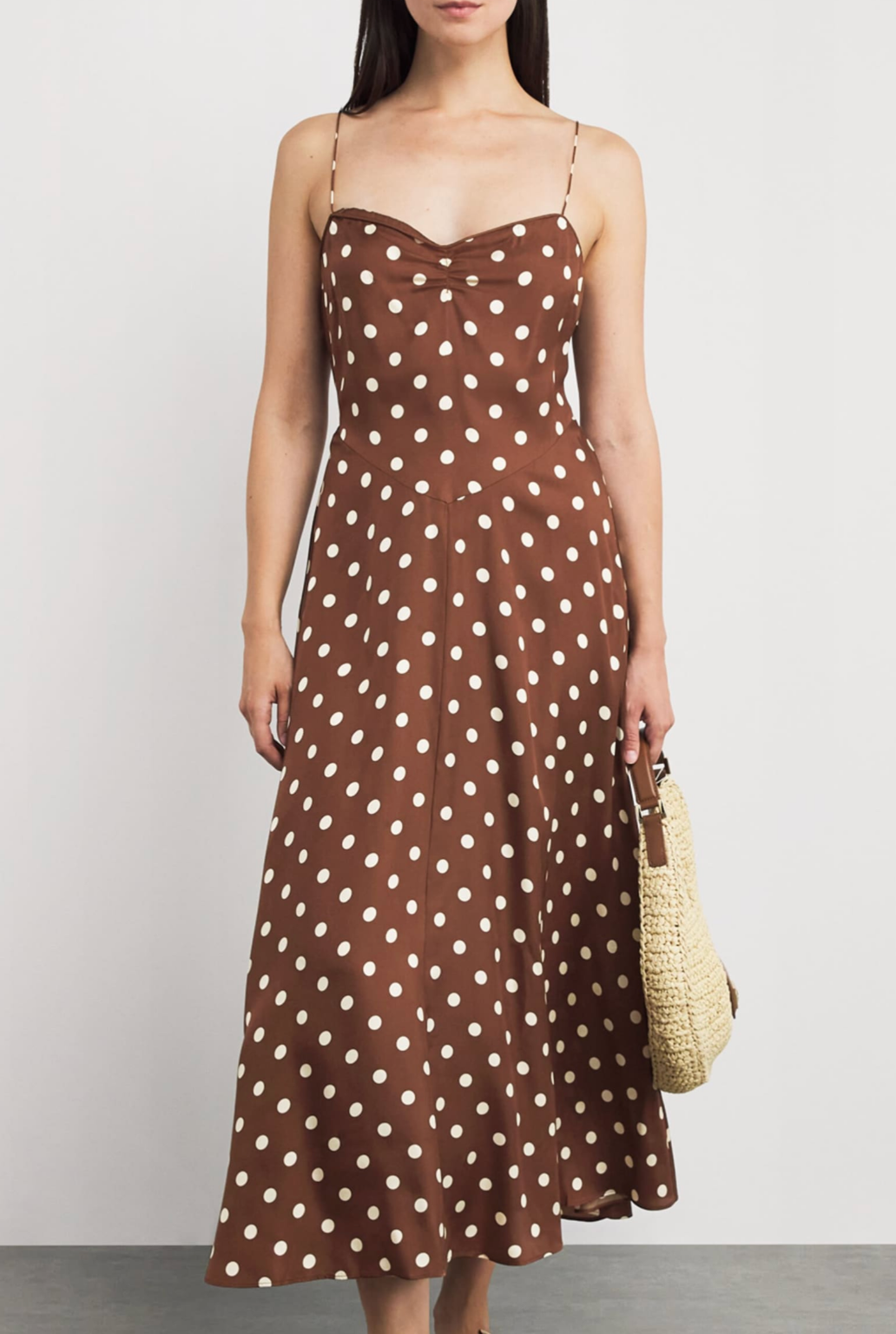 Dôen Silk-Blend Satin Lorraine Midi Dress