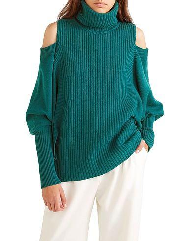 Antonio Berardi Teal Cold-shoulder Merino wool & Cashmere Jumper