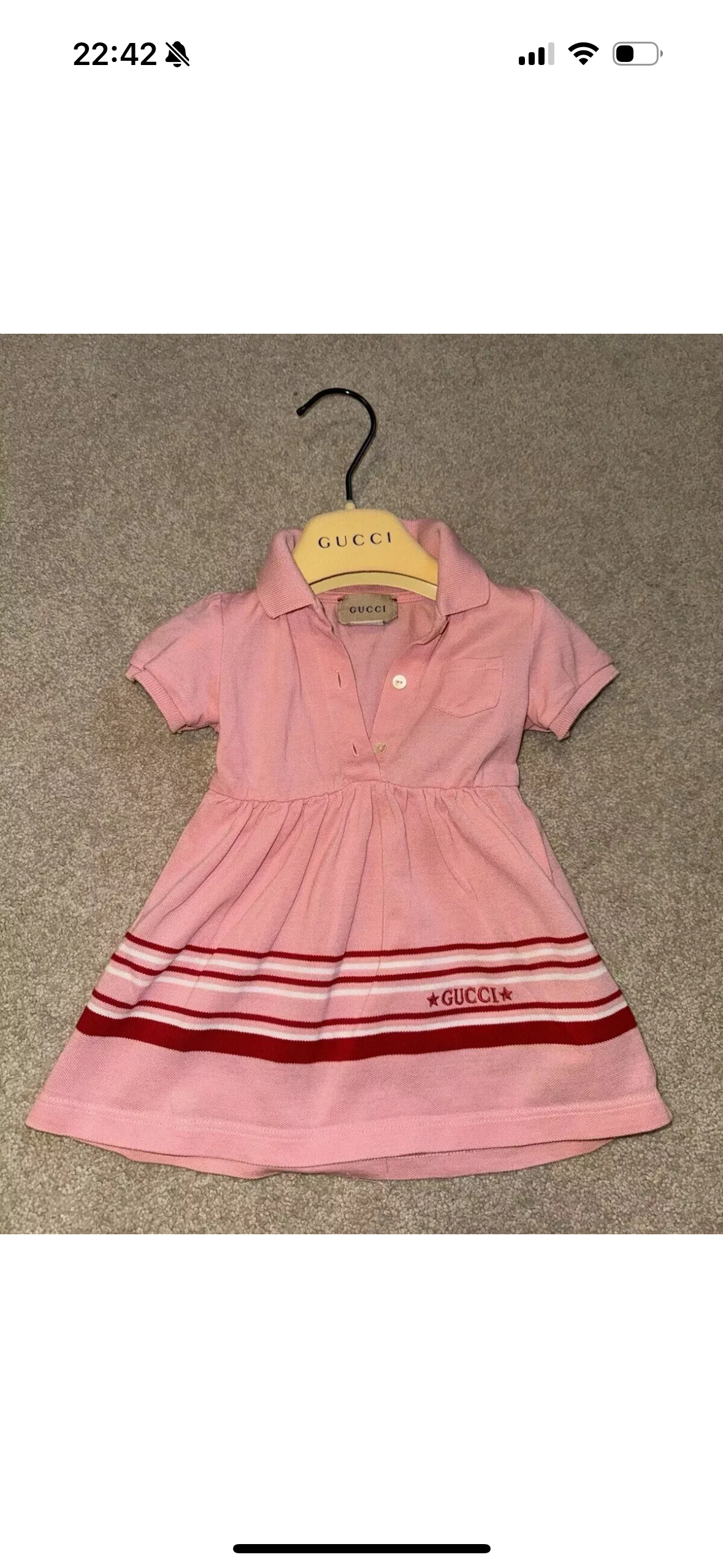 Pink Cotton Piquet Dress 6-9 months