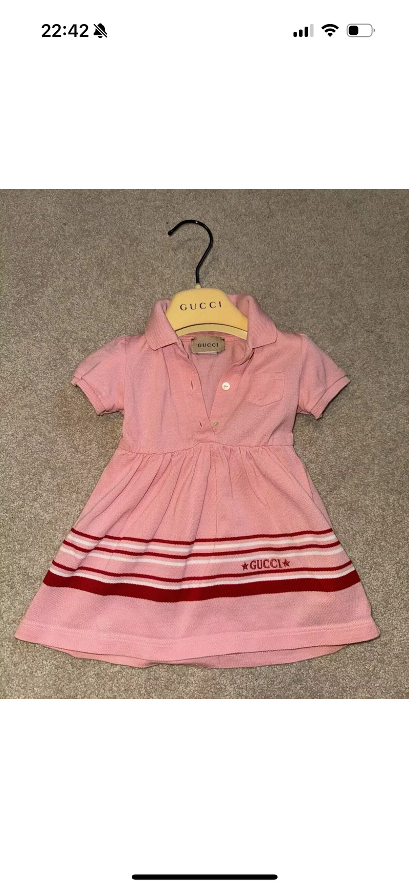 Pink Cotton Piquet Dress 6-9 months