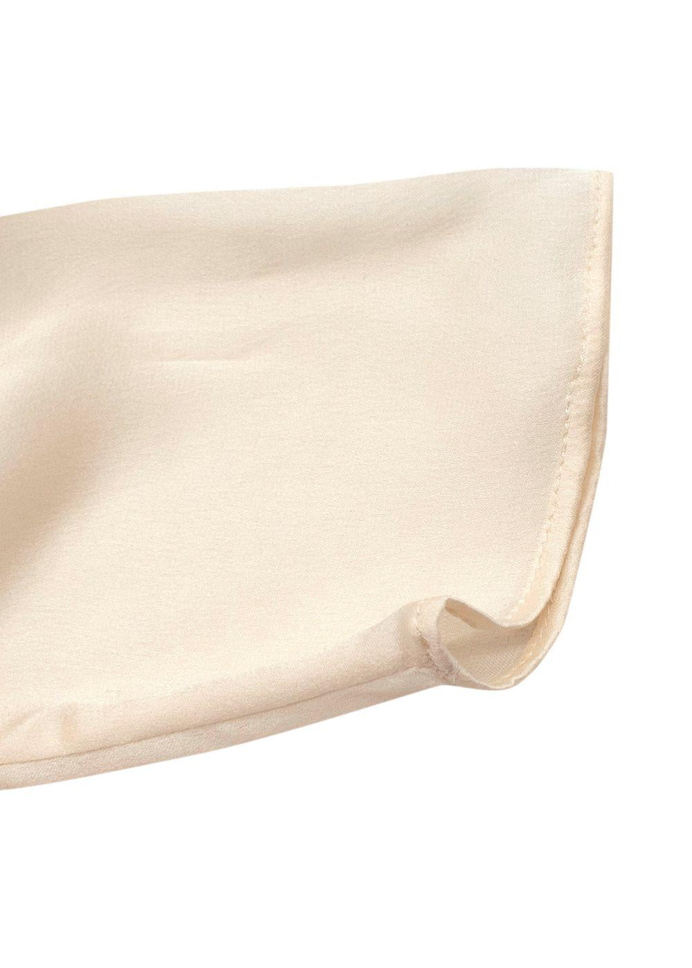 Magda Butrym Cream Rose Detail Silk Mini Dress