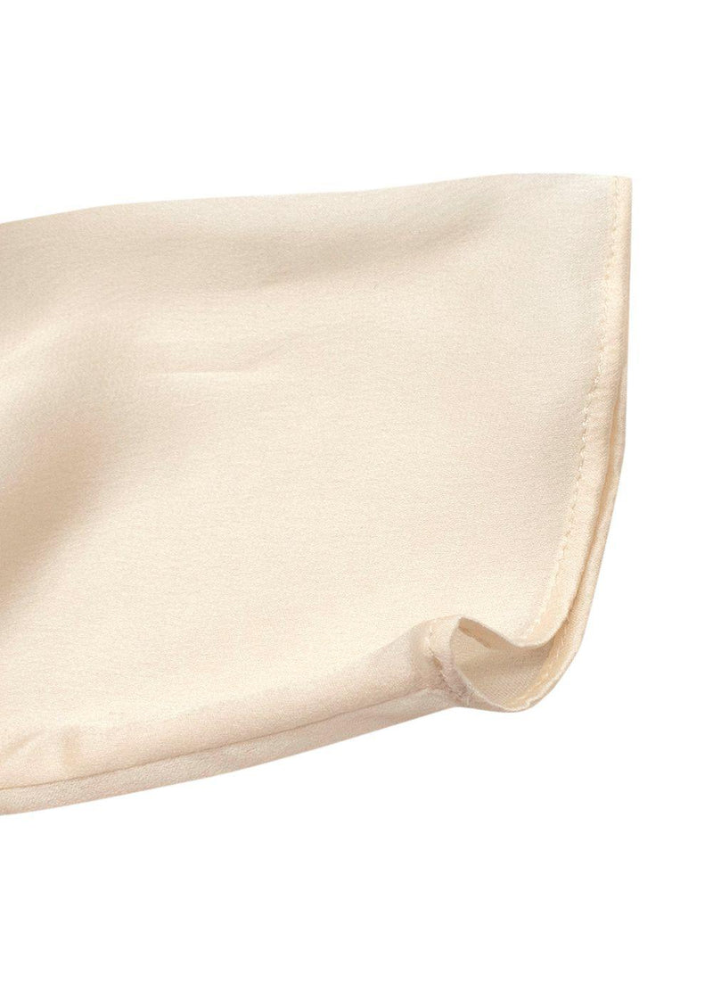 Magda Butrym Cream Rose Detail Silk Mini Dress