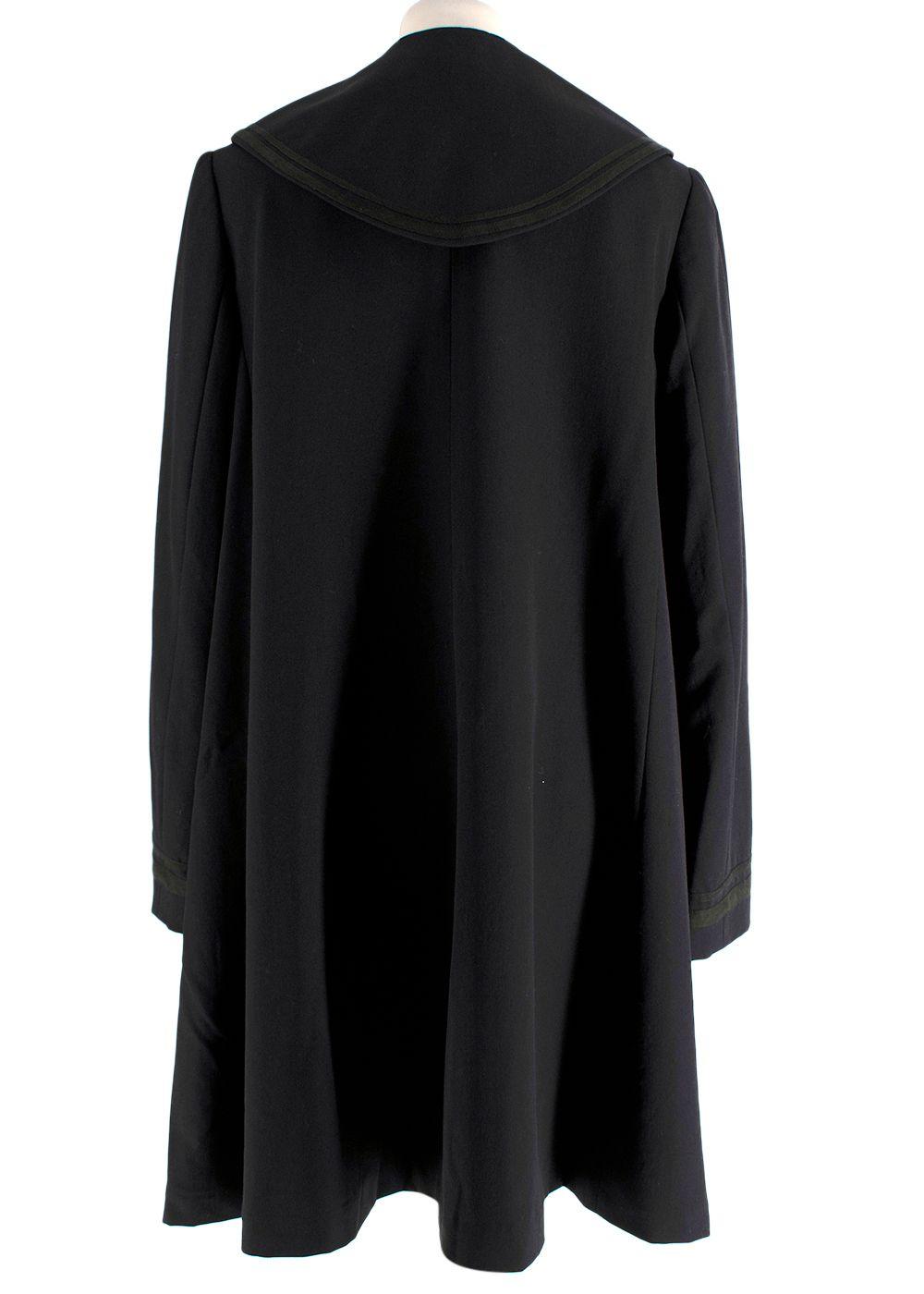 Comme Des Garcons Black Coat with Peter Pan Collar