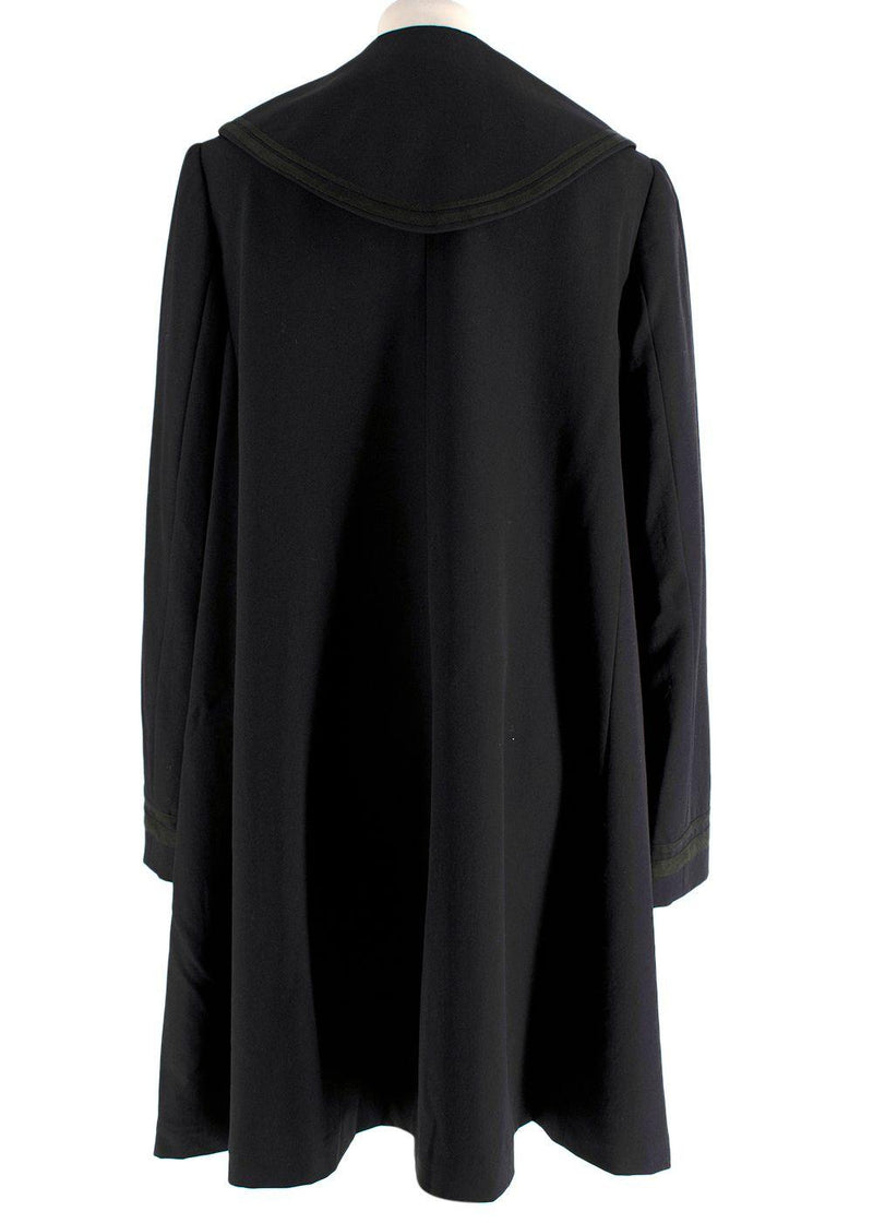 Comme Des Garcons Black Coat with Peter Pan Collar