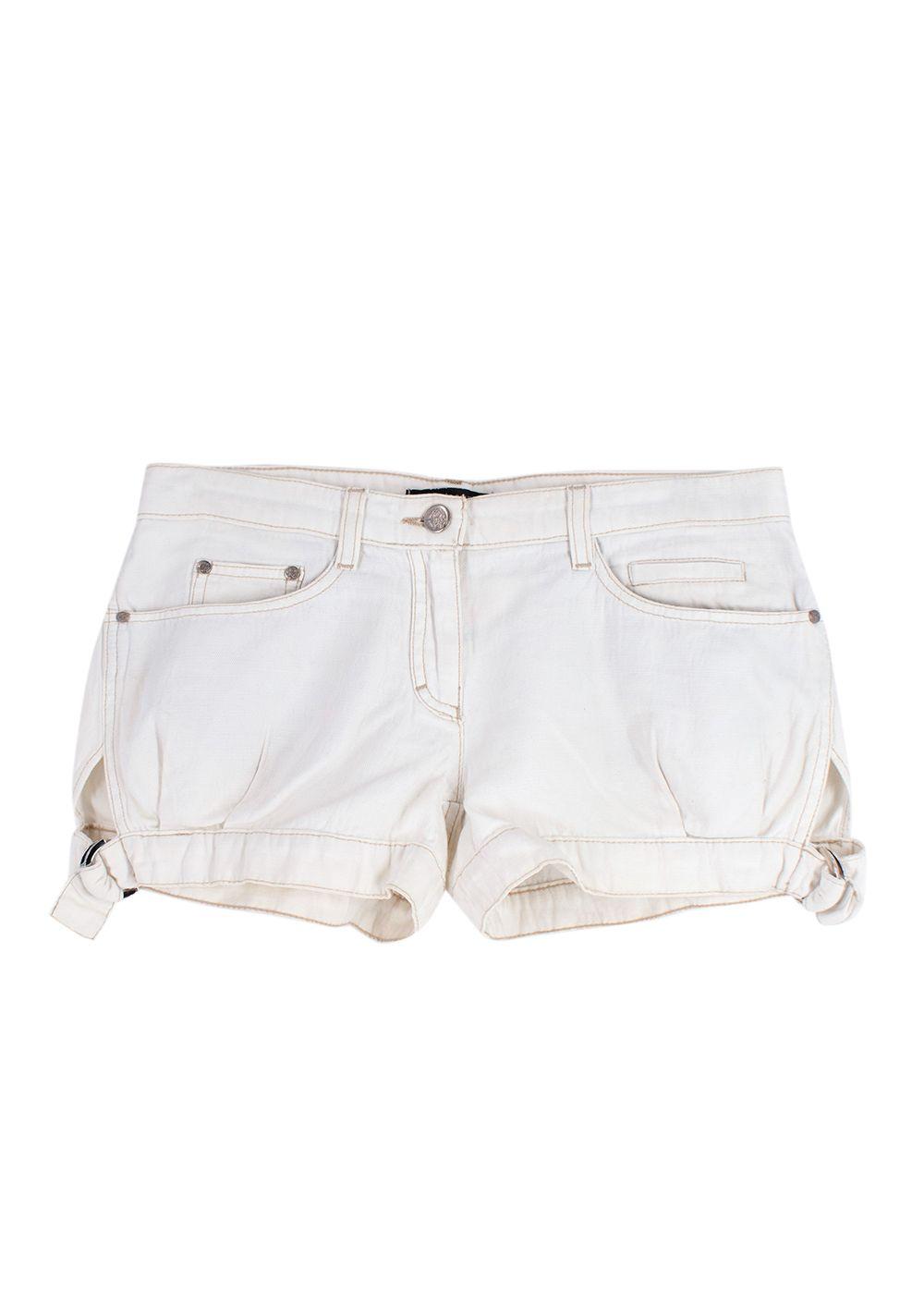 Roberto Cavalli White Denim Shorts
