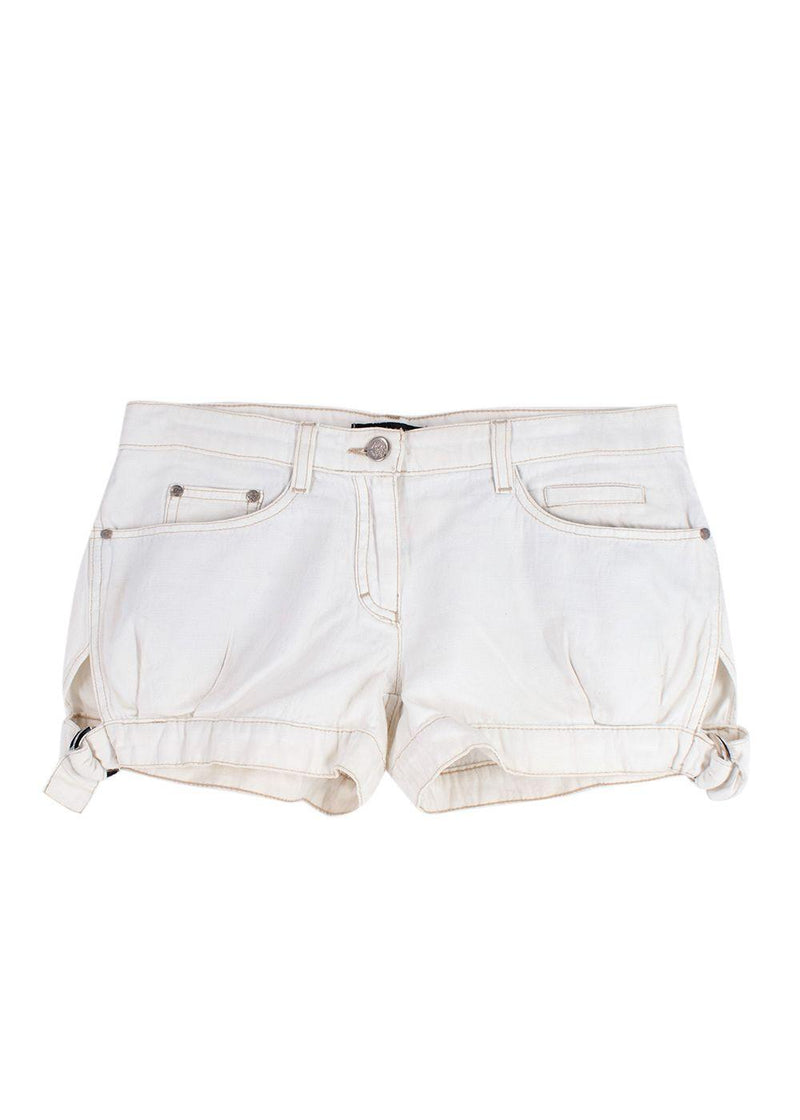 Roberto Cavalli White Denim Shorts