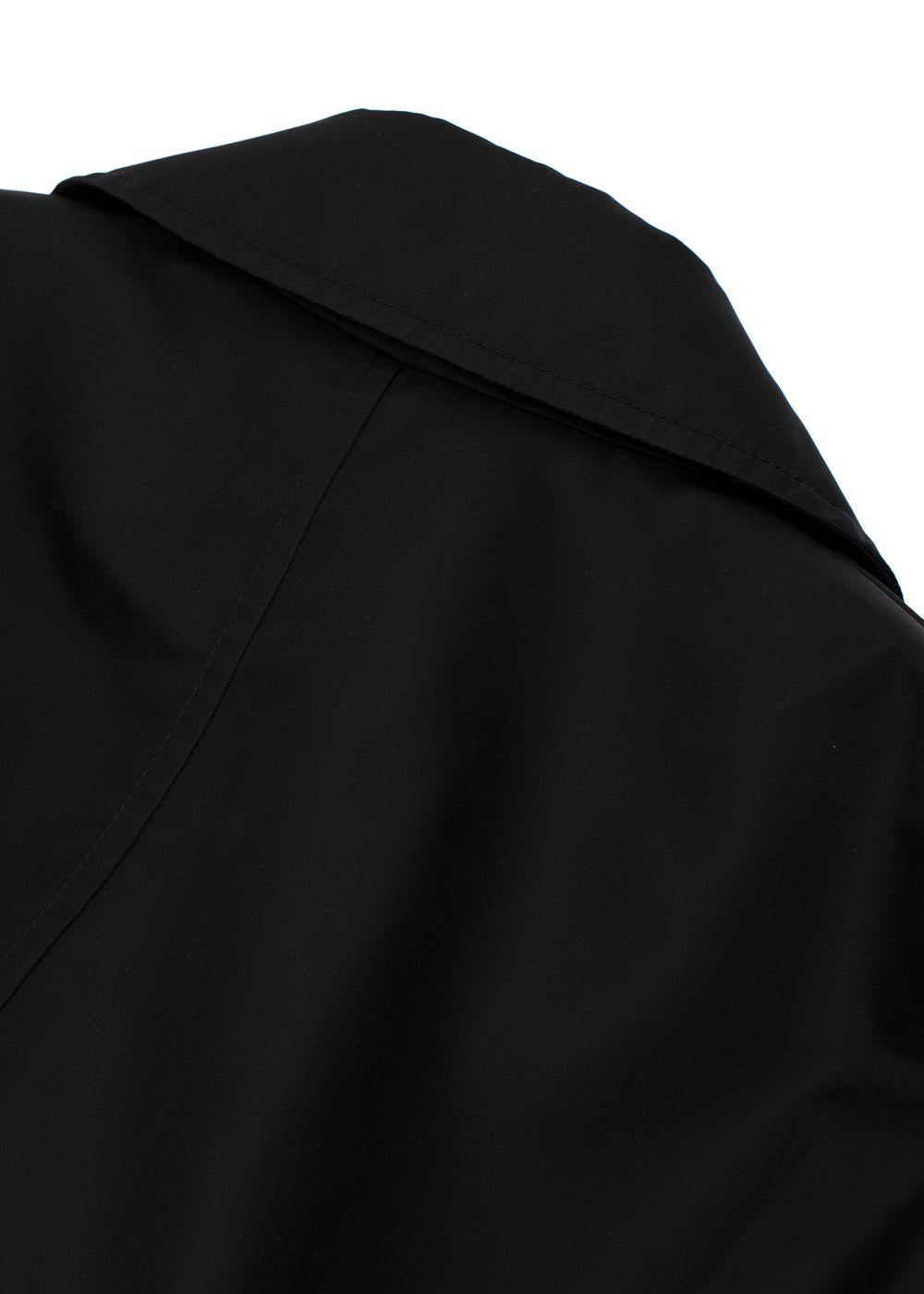 Bottega Veneta Black gabardine short trench coat