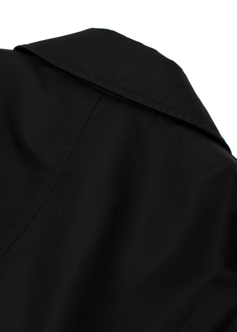 Bottega Veneta Black gabardine short trench coat