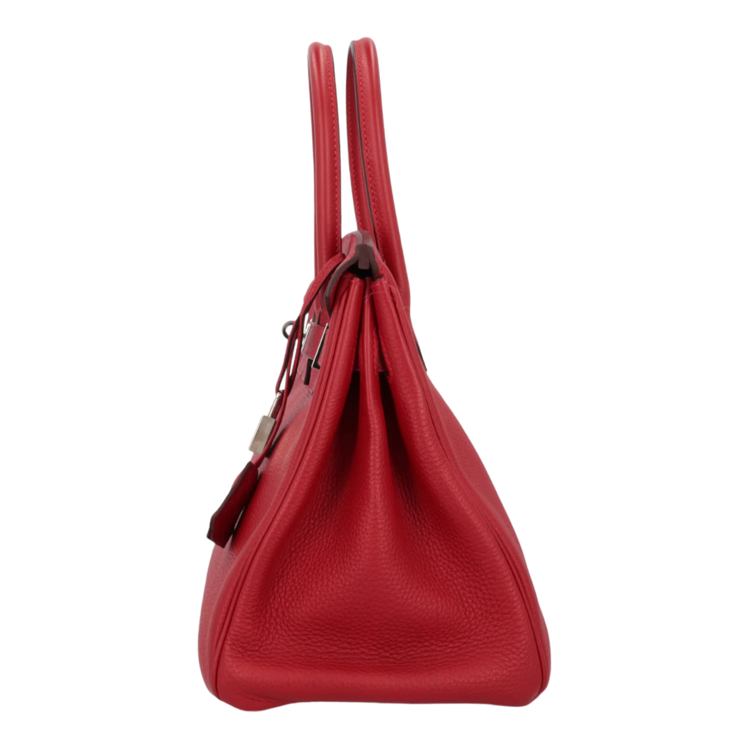 Hermès Birkin 30 cm Togo Rouge Vif Palladium Hardware