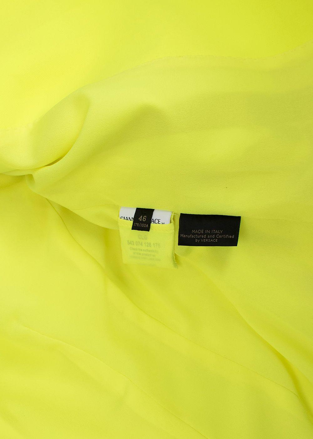 Versace Neon Yellow Single Breasted Blazer