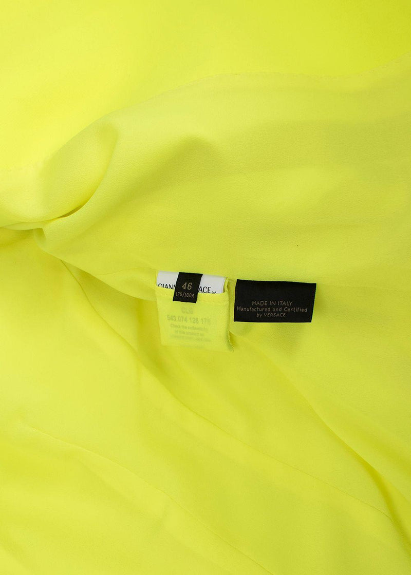 Versace Neon Yellow Single Breasted Blazer