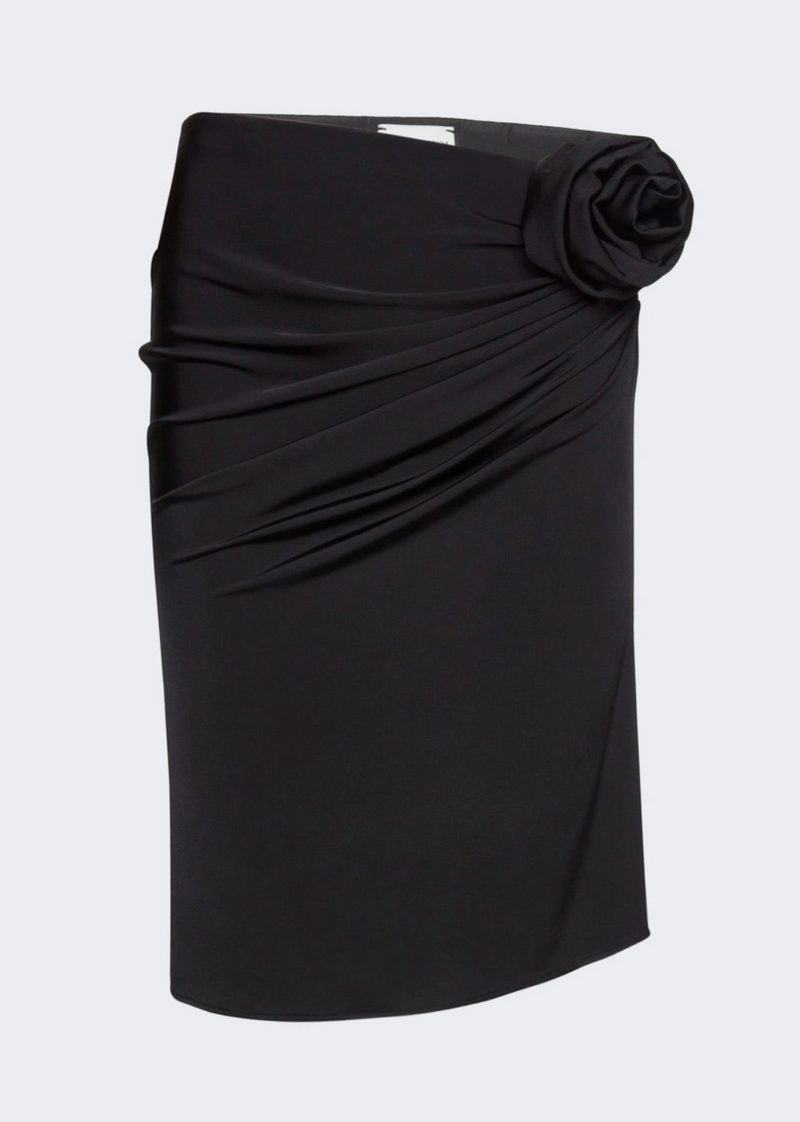 Magda Butrym Rose-Appliqué Skirt