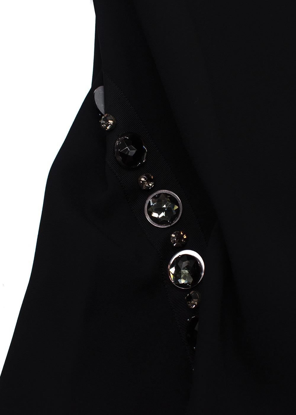 Lanvin Black Single Breasted Jewel Embellished Blazer