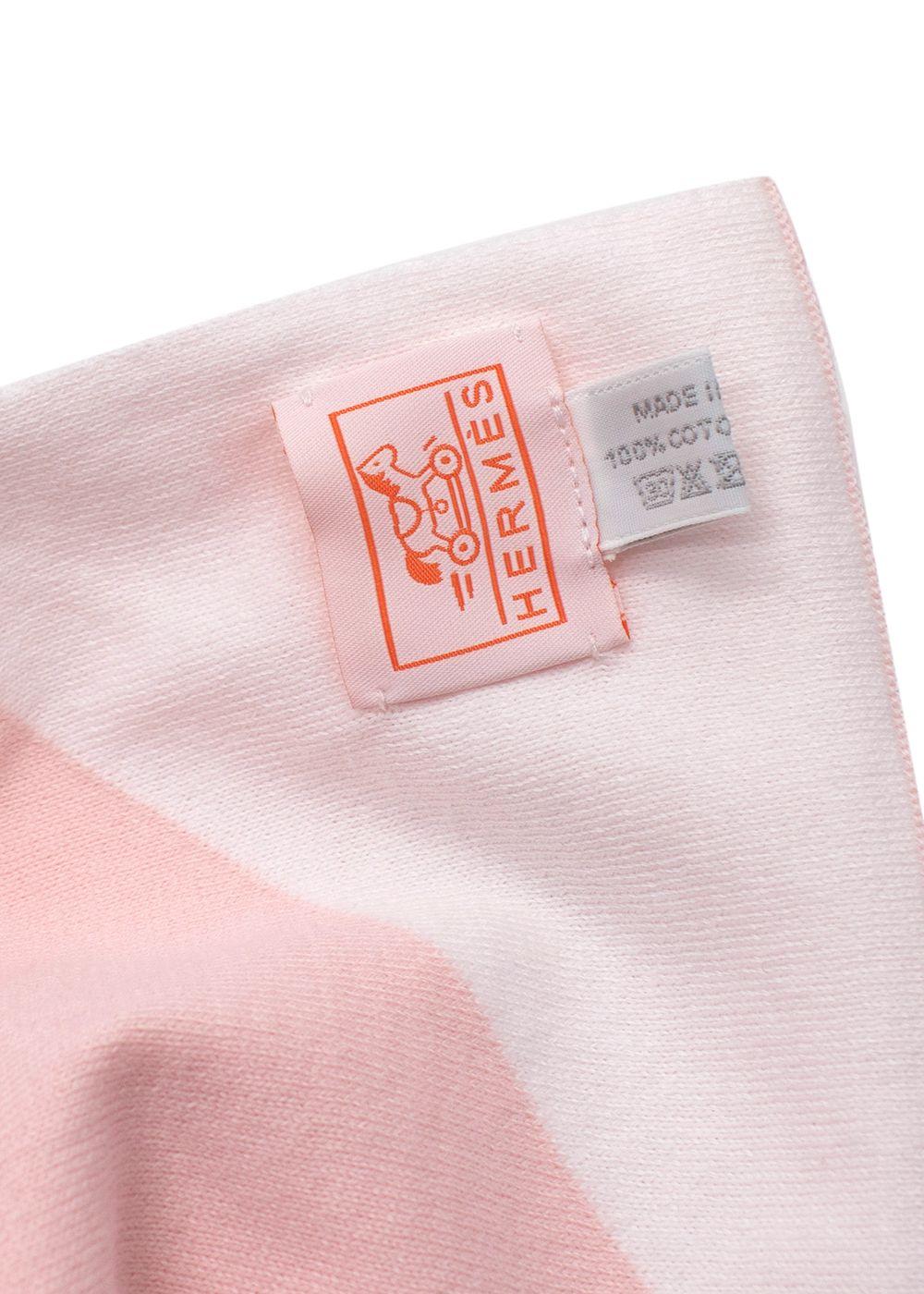 Hermes Pink/White Adada Baby Blanket