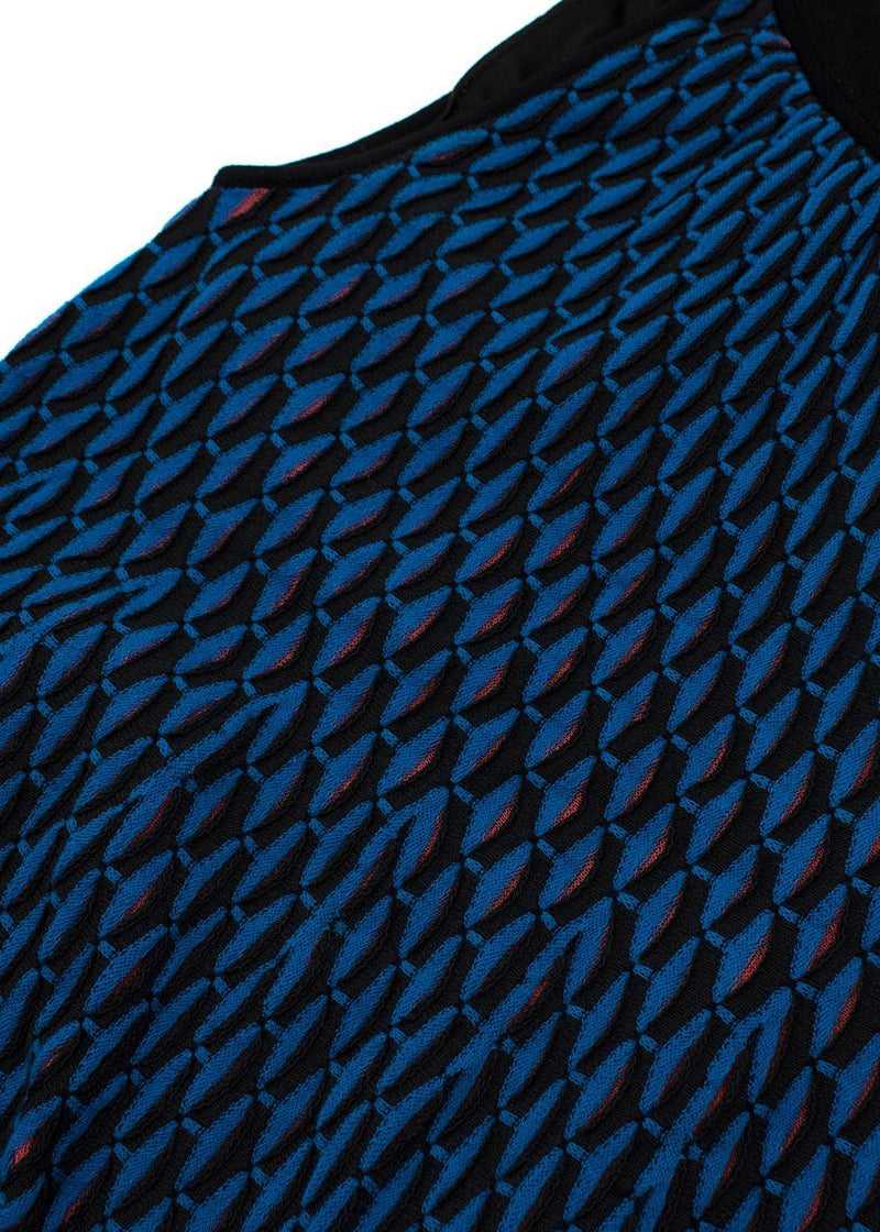 M blue & black knitted dress