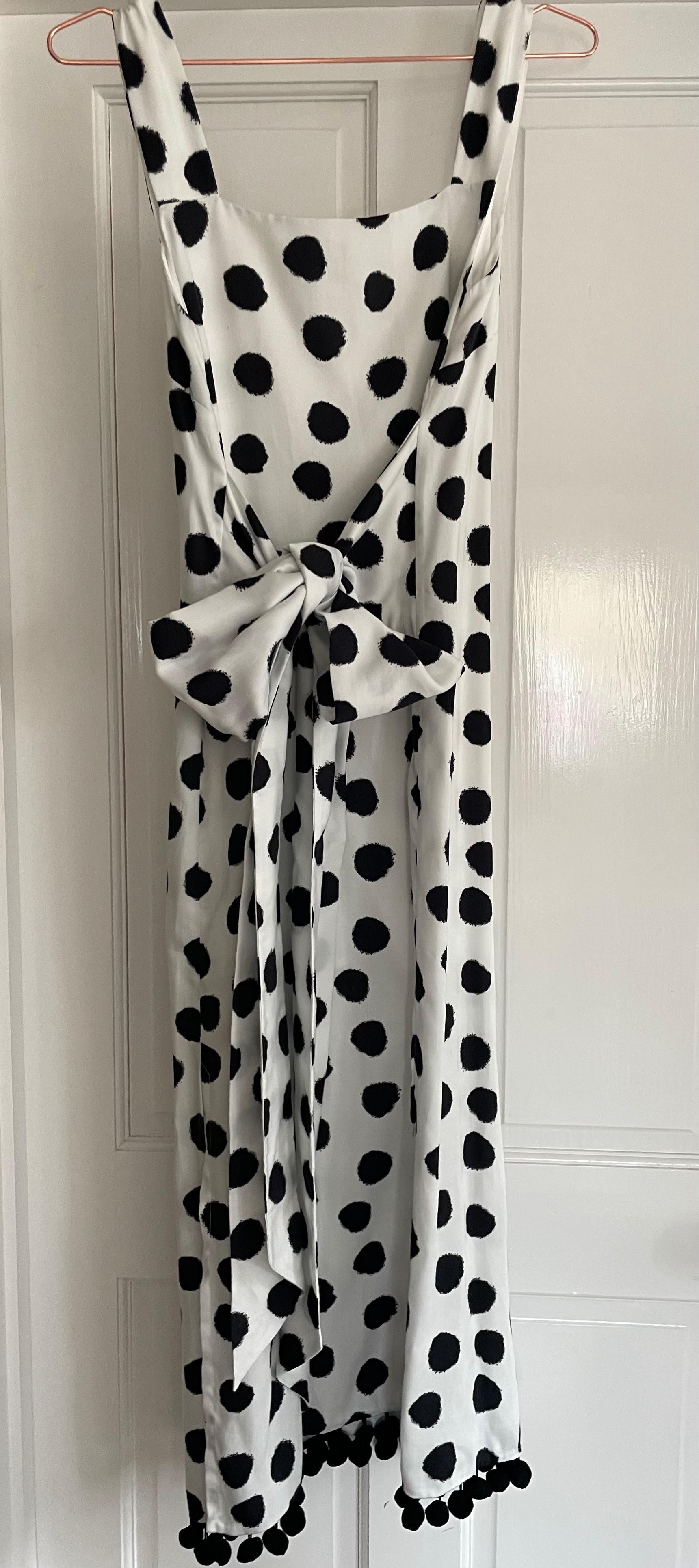 Sleeveless Button Down Spotted Dress