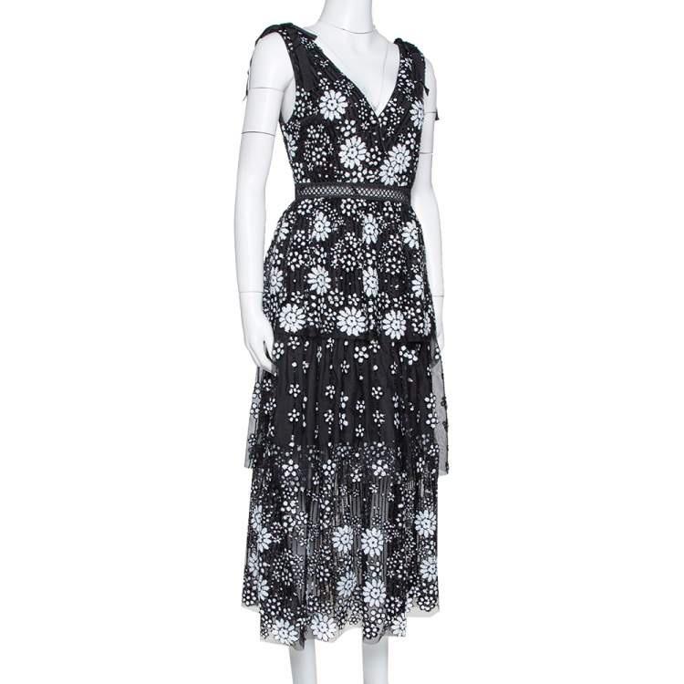Starlet Deco Sequin Tiered Midi Dress